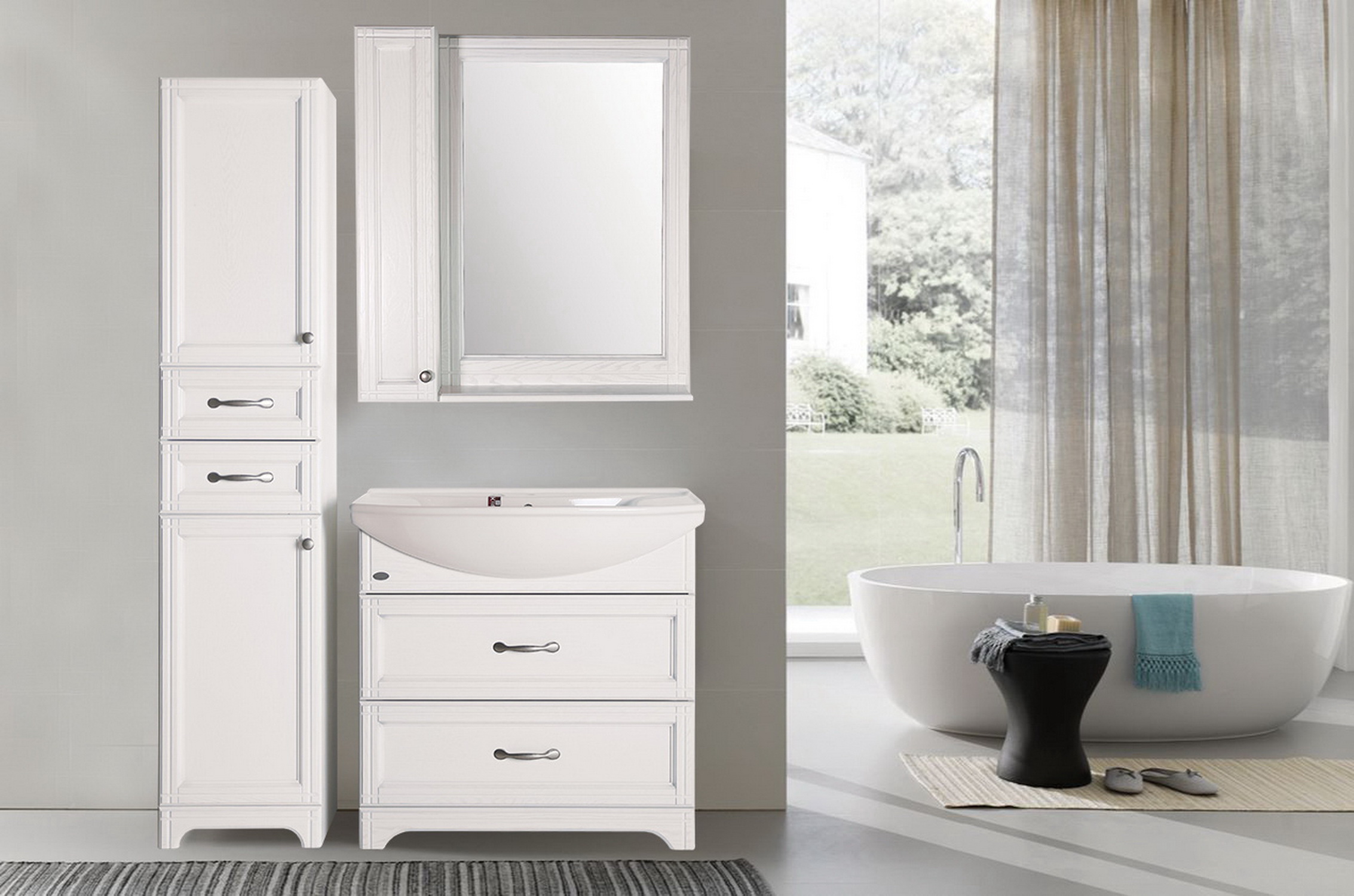 Пенал из массива Берта 40/2 массив ясеня (петли слева)