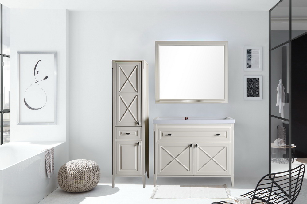 Пенал белый 1 ящик Монте 40 (петли слева)