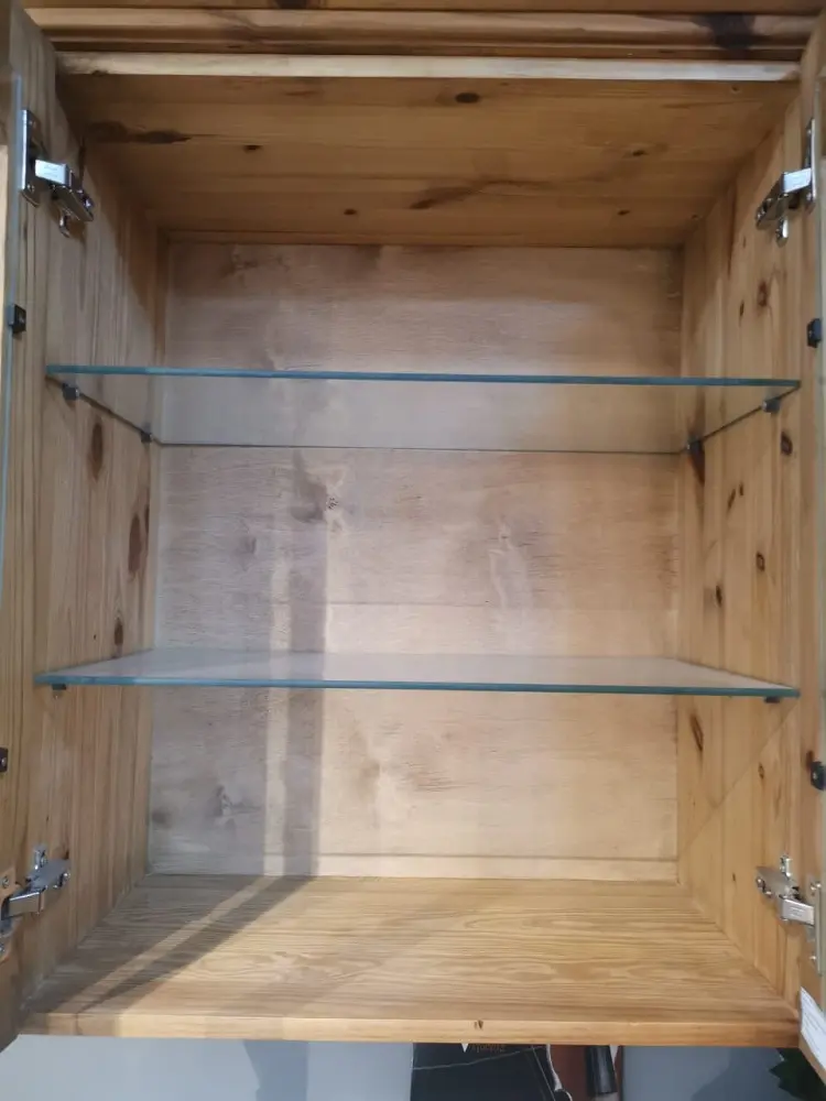 Шкаф настенный Викинг GL №09 стекло с 2-я стекл. полками (600 мм)