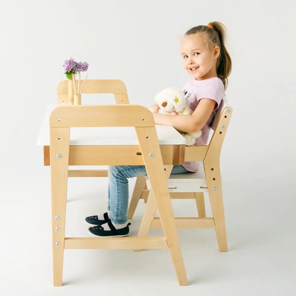 Стул Rabbit Wood Kids лак/белый