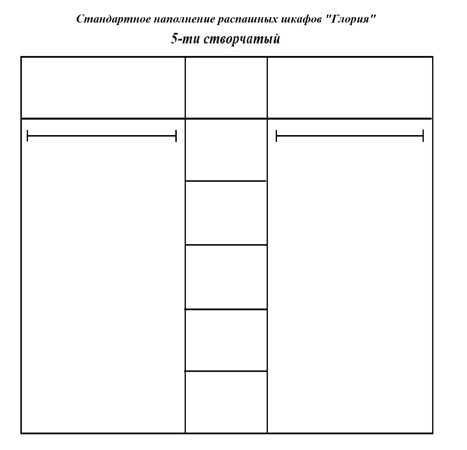 Шкаф 5-ти створчатый Глория