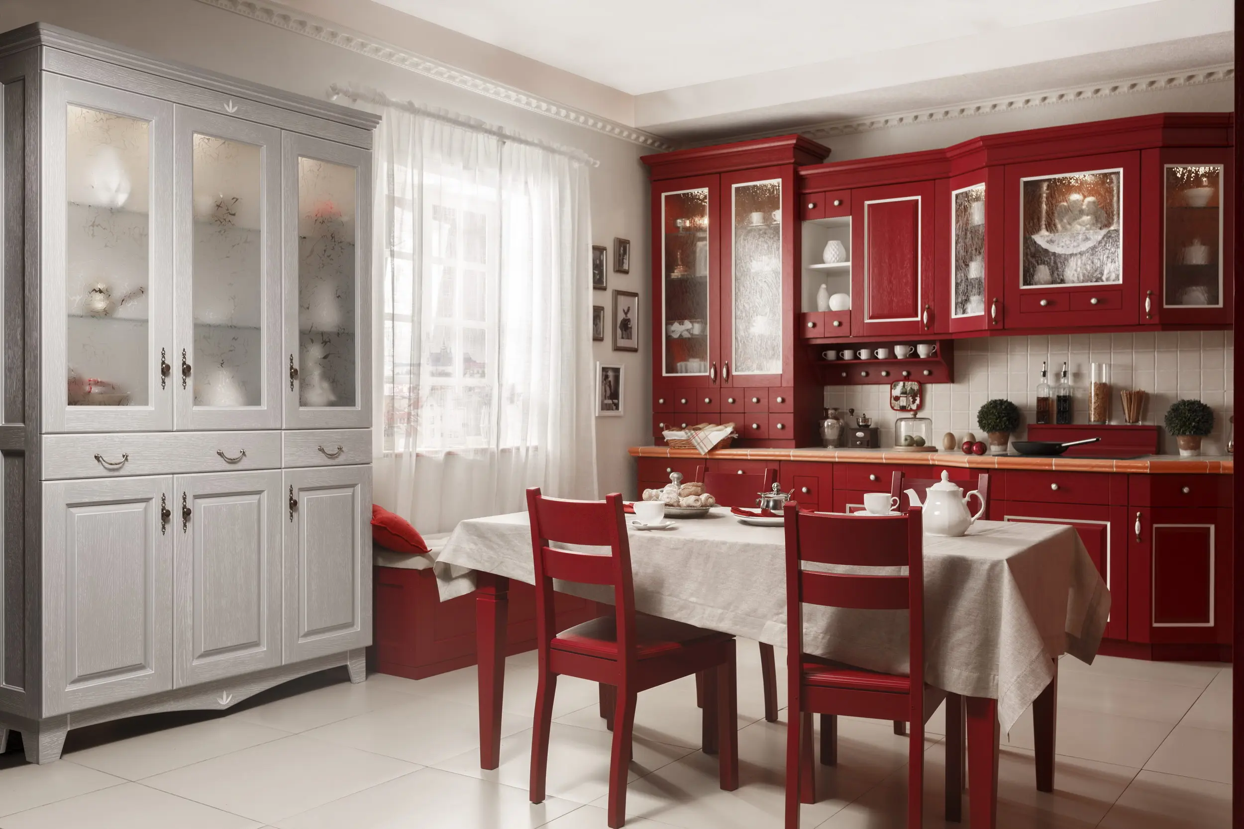 Кухня деревянная Red (цена за п/м)