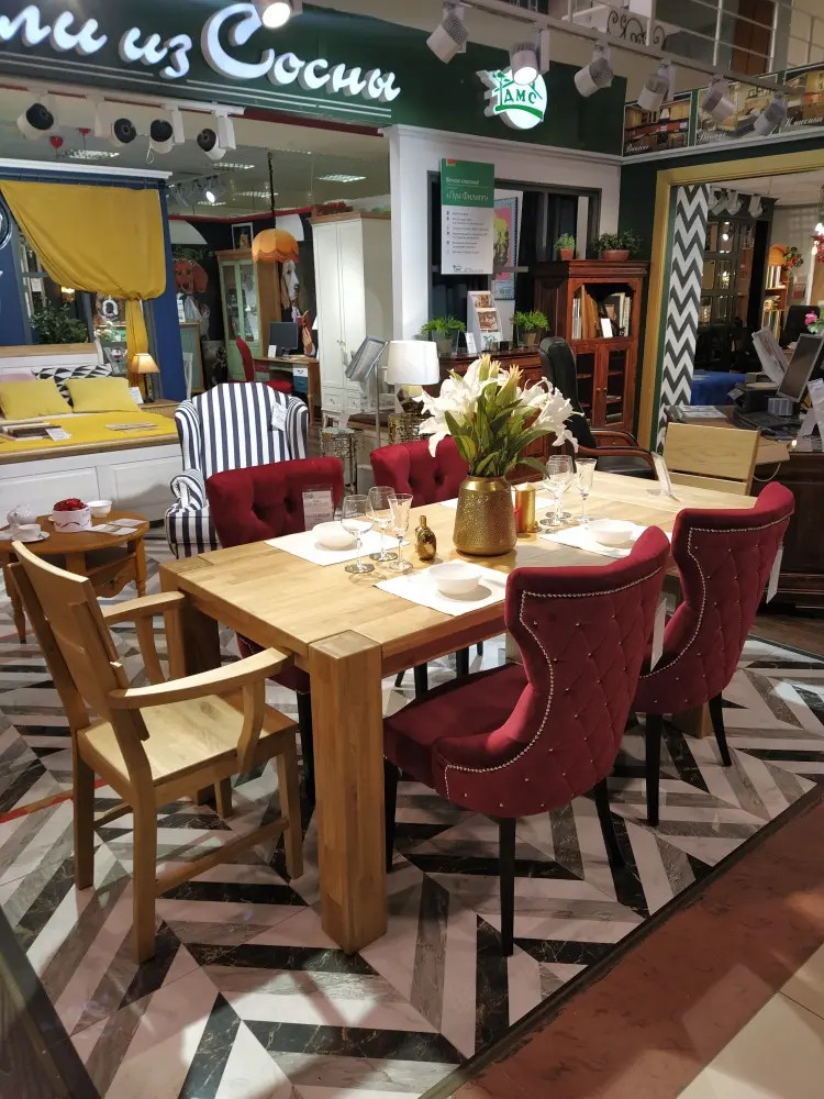 Стол массив дуба Аляска обеденный 1800*1000 (нога 140) "SR"