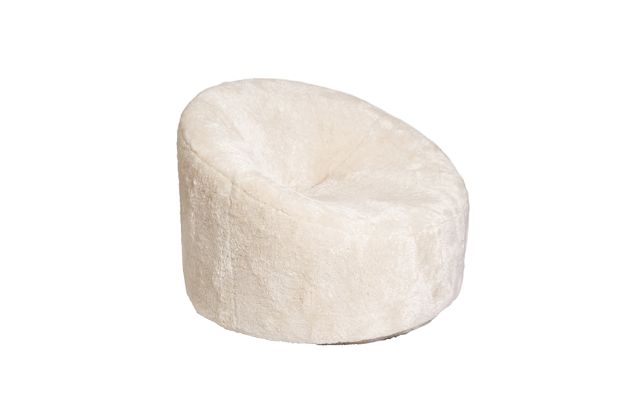 ZW-20086 CR Кресло вращающееся "Luna", иск. мех кремовый