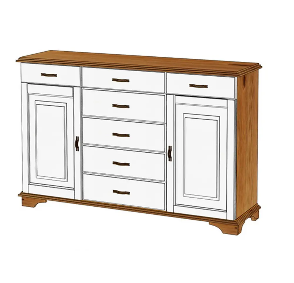 Тумба Брусно 2 двери 7 ящ. Б1.18.01