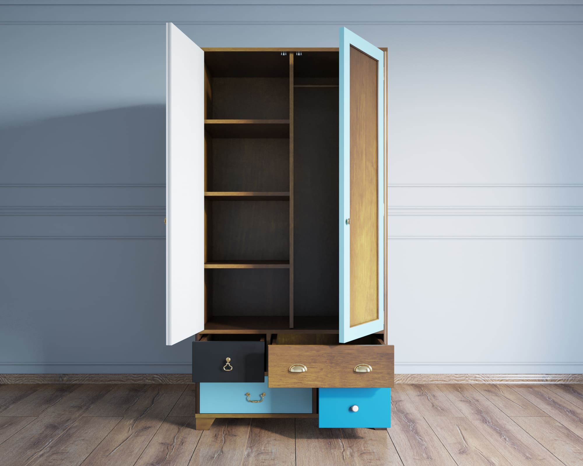 Шкаф "Aquarelle" с ящиками