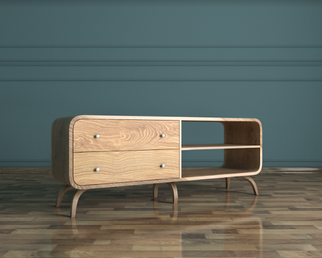 Комод под телевизор с ящиками в Скандинавском стиле "Ellipse"