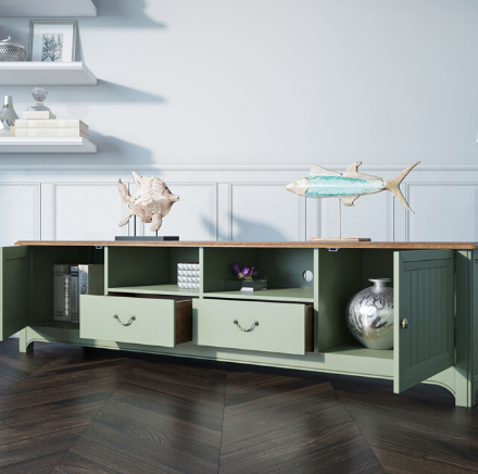 Консоль массив 2 ящика "Olivia" под TV удлиненная