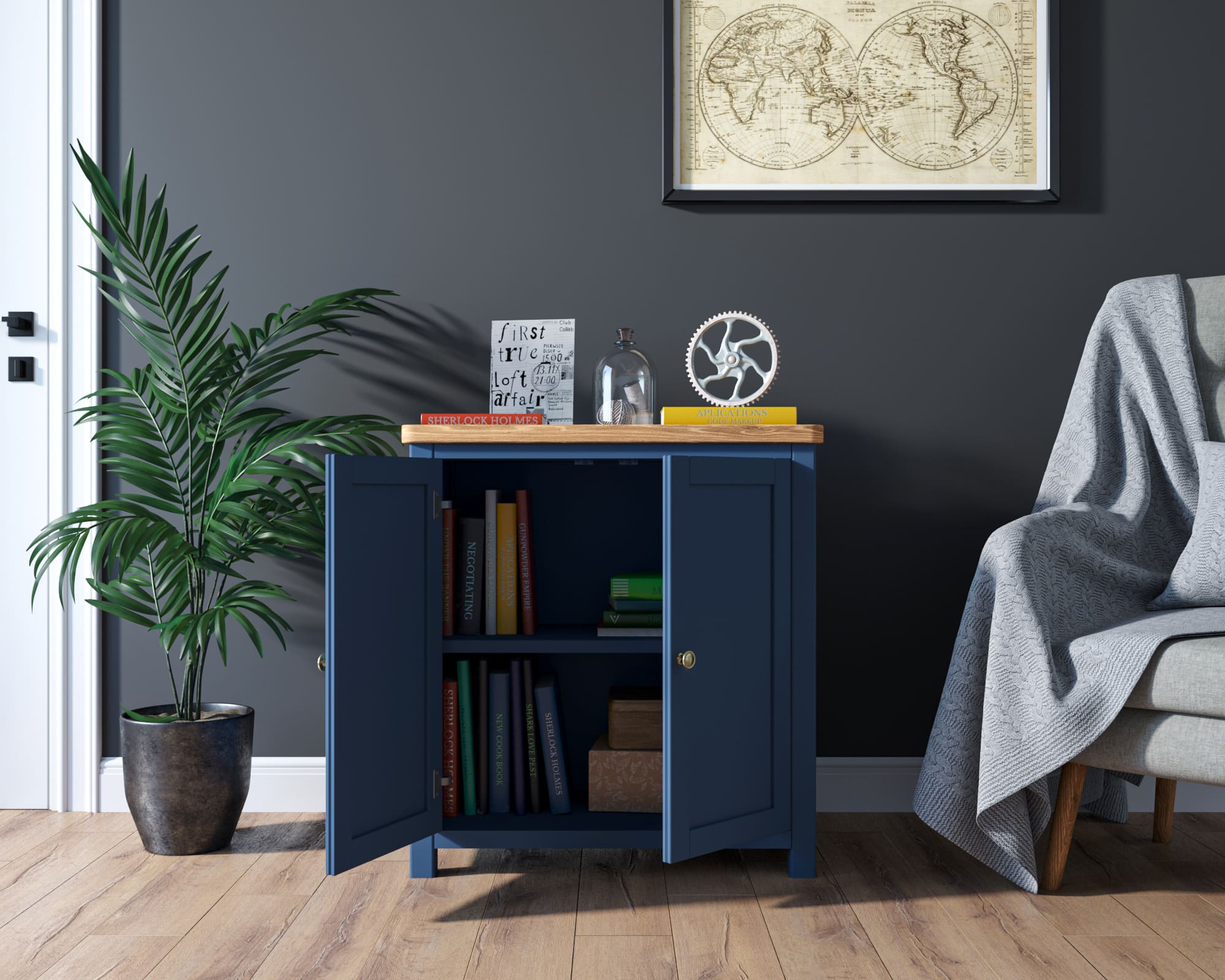 Комод деревянный "Jules Verne" две дверки