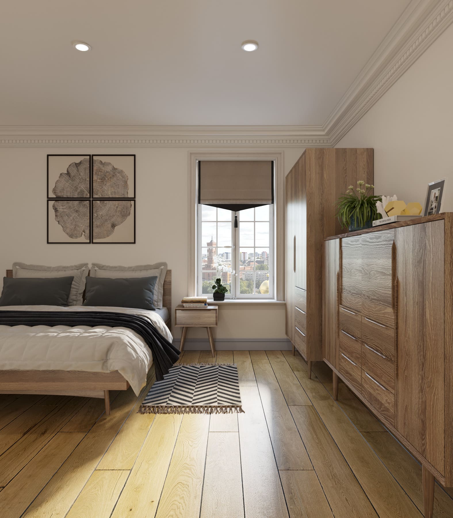 Шкаф в скандинавском стиле "Bruni" с ящиками