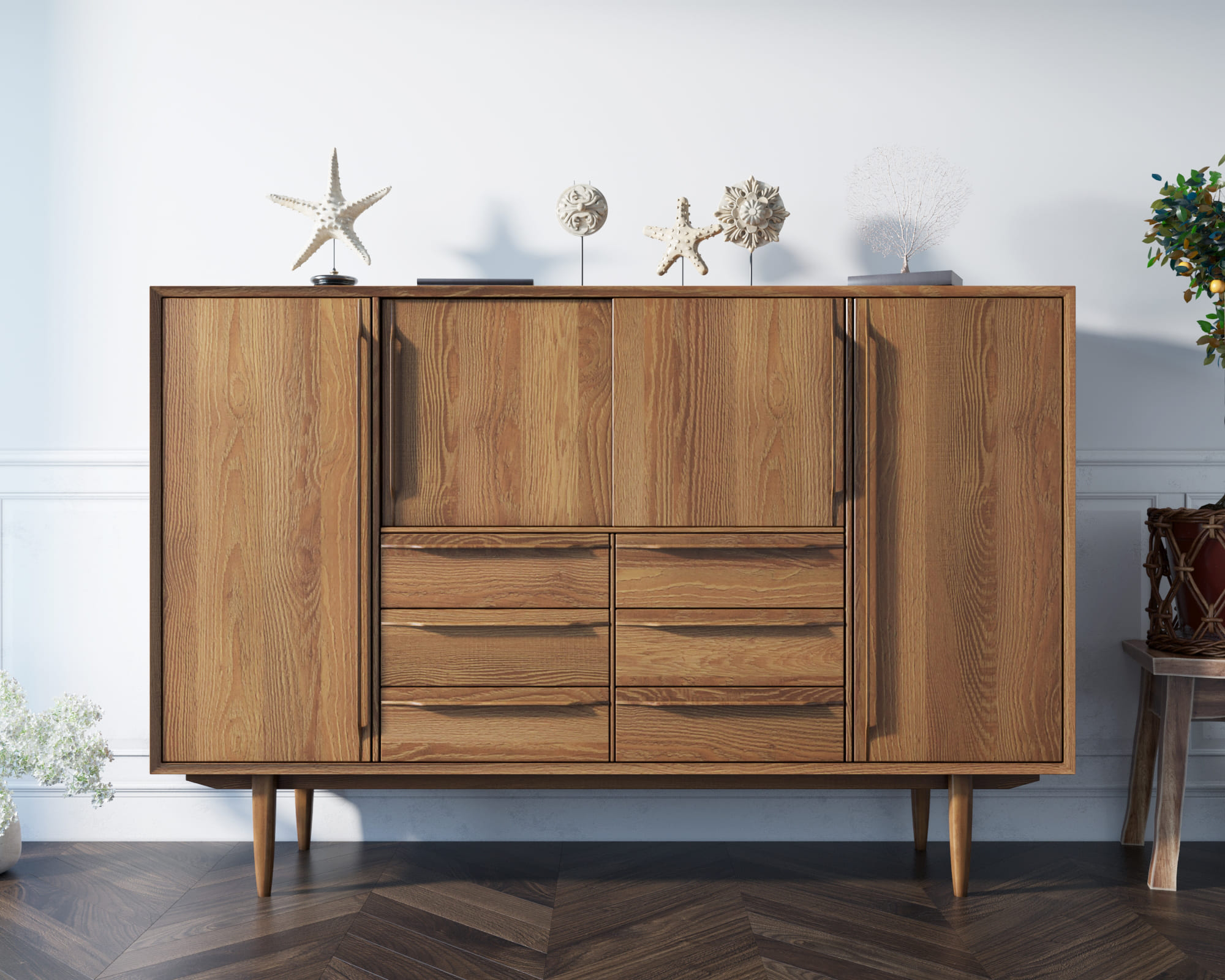 Большой комод с 6 ящиками "Bruni"