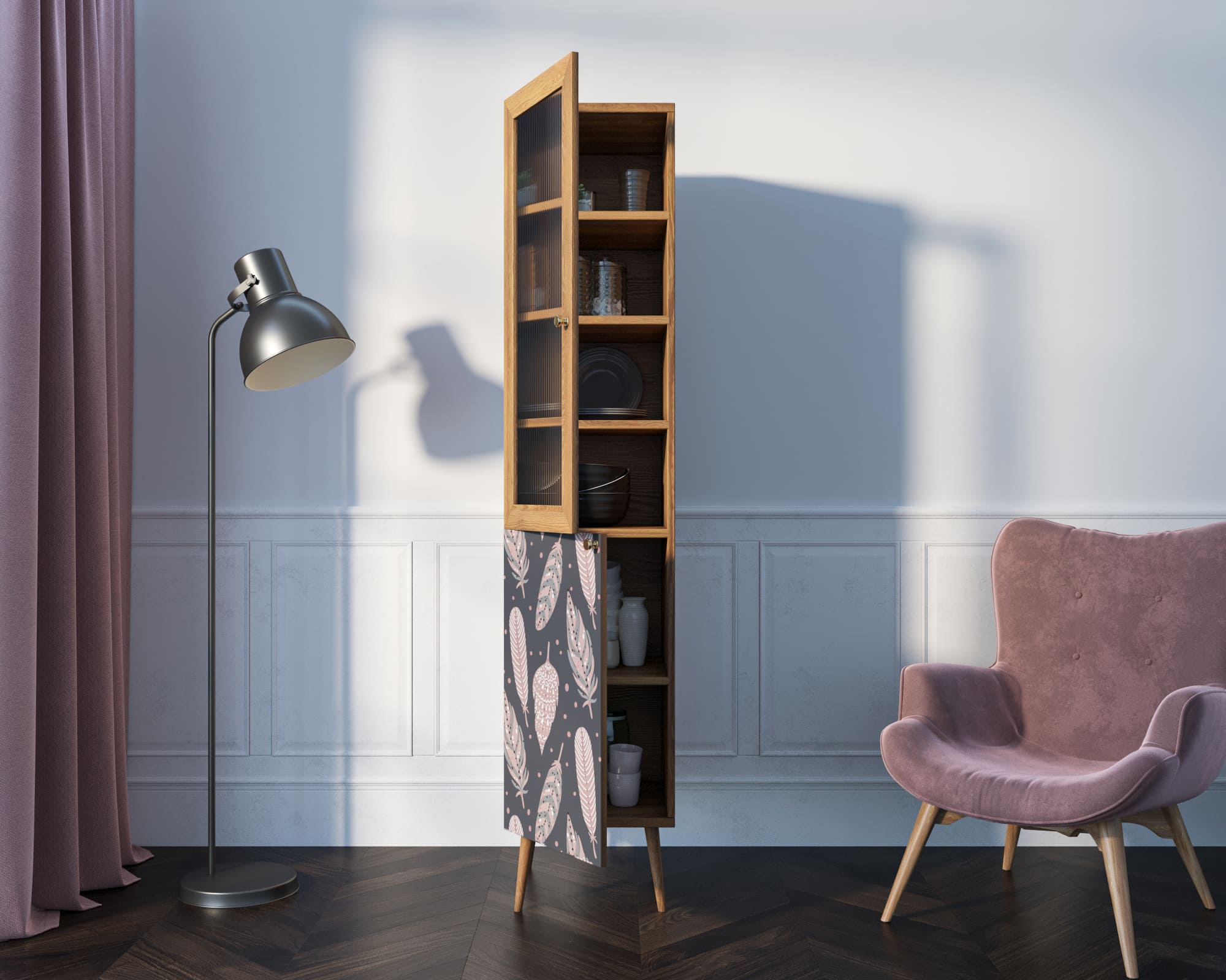 Буфет с дверцей "Berber" узкий