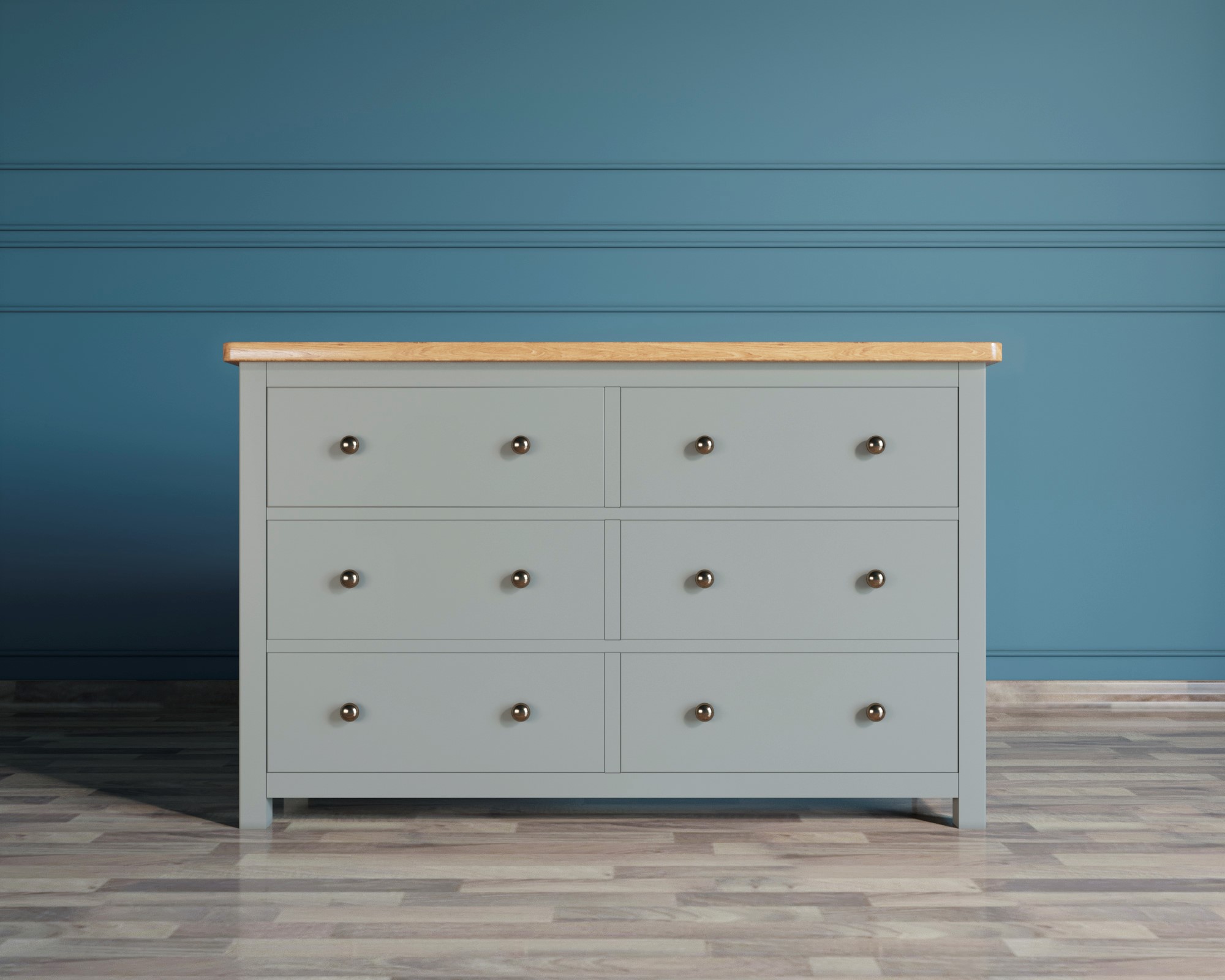 Комод с ящиками береза "Jules Verne" серый