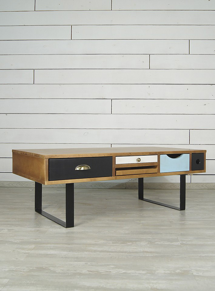 Стол журнальный с ящиками «Aquarelle Birch"