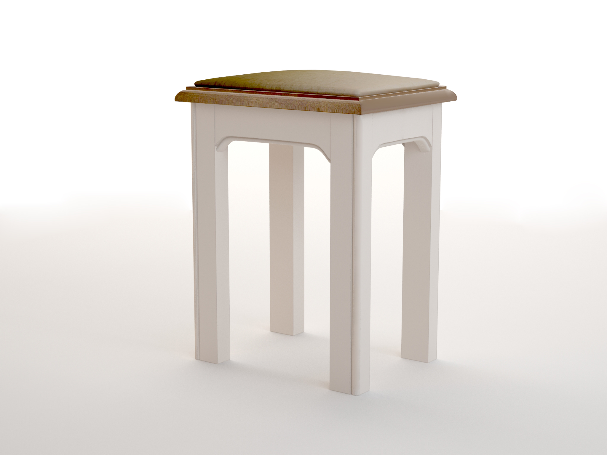 Бежевый табурет "Olivia" с мягким сидением