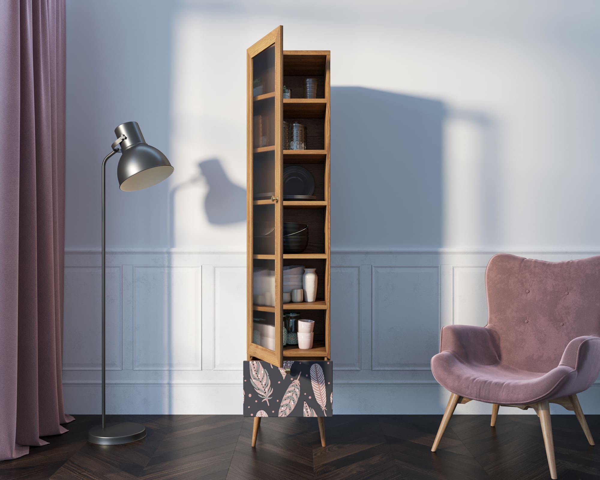 Буфет "Berber" одностворчатый с ящиком