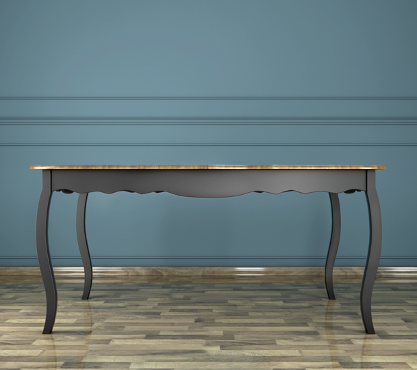 Раскладывающийся обеденный стол массив дерева "Leontina Black"