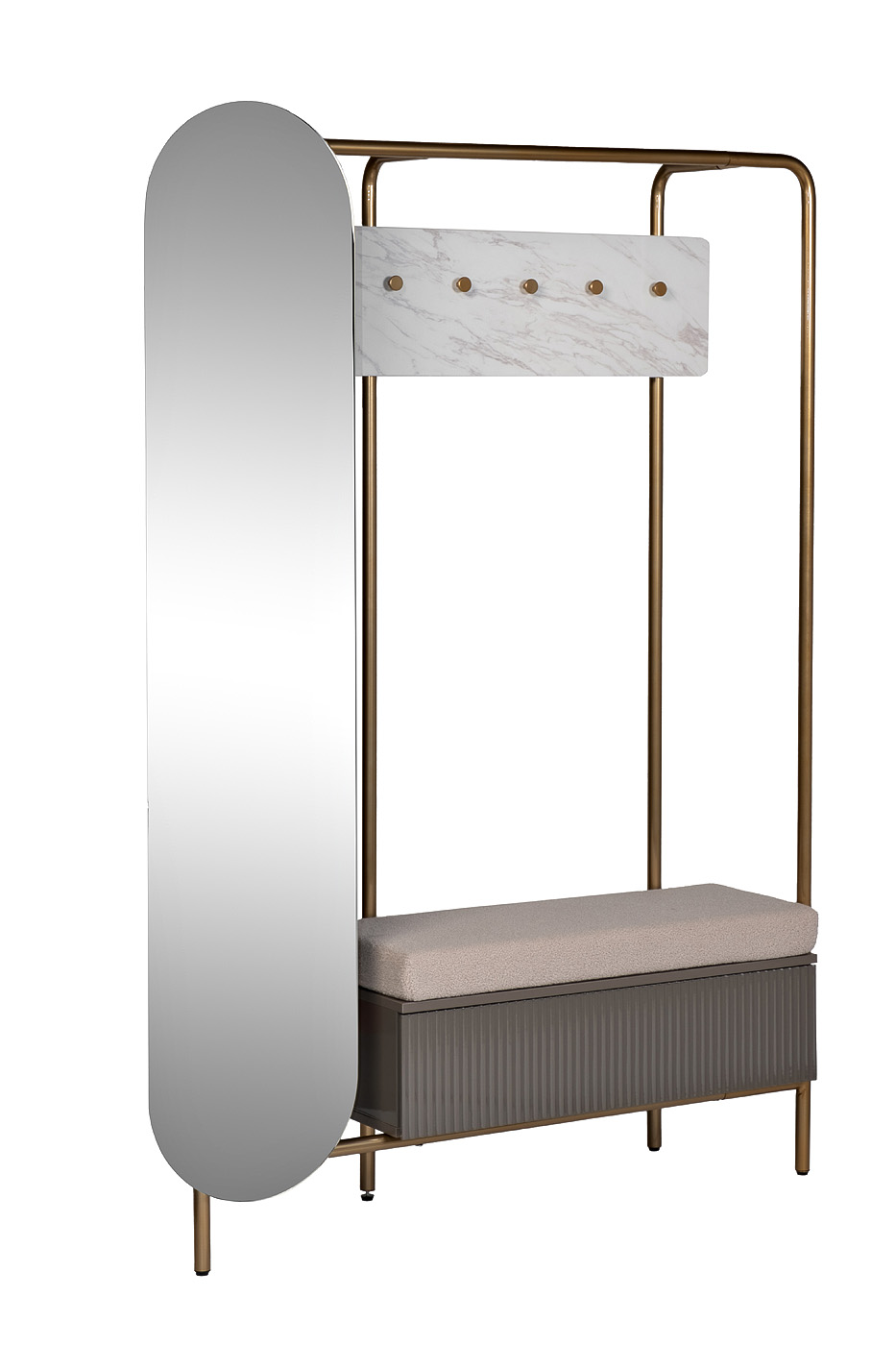 40AD-00129 Тумба с зеркалом 124*33,5*176см