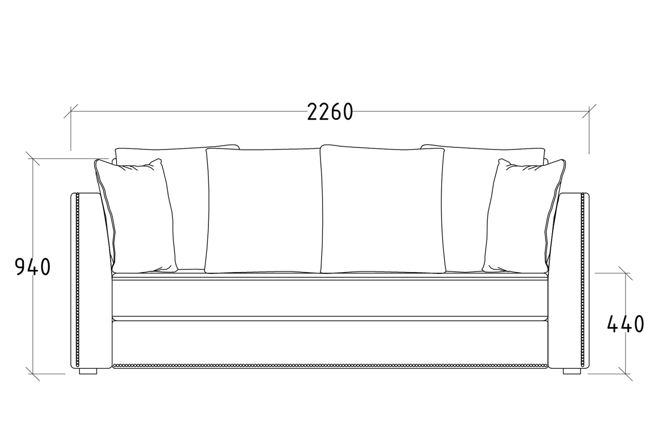 Диван Mores трехместный раскладной, велюр бирюзовый Bel36