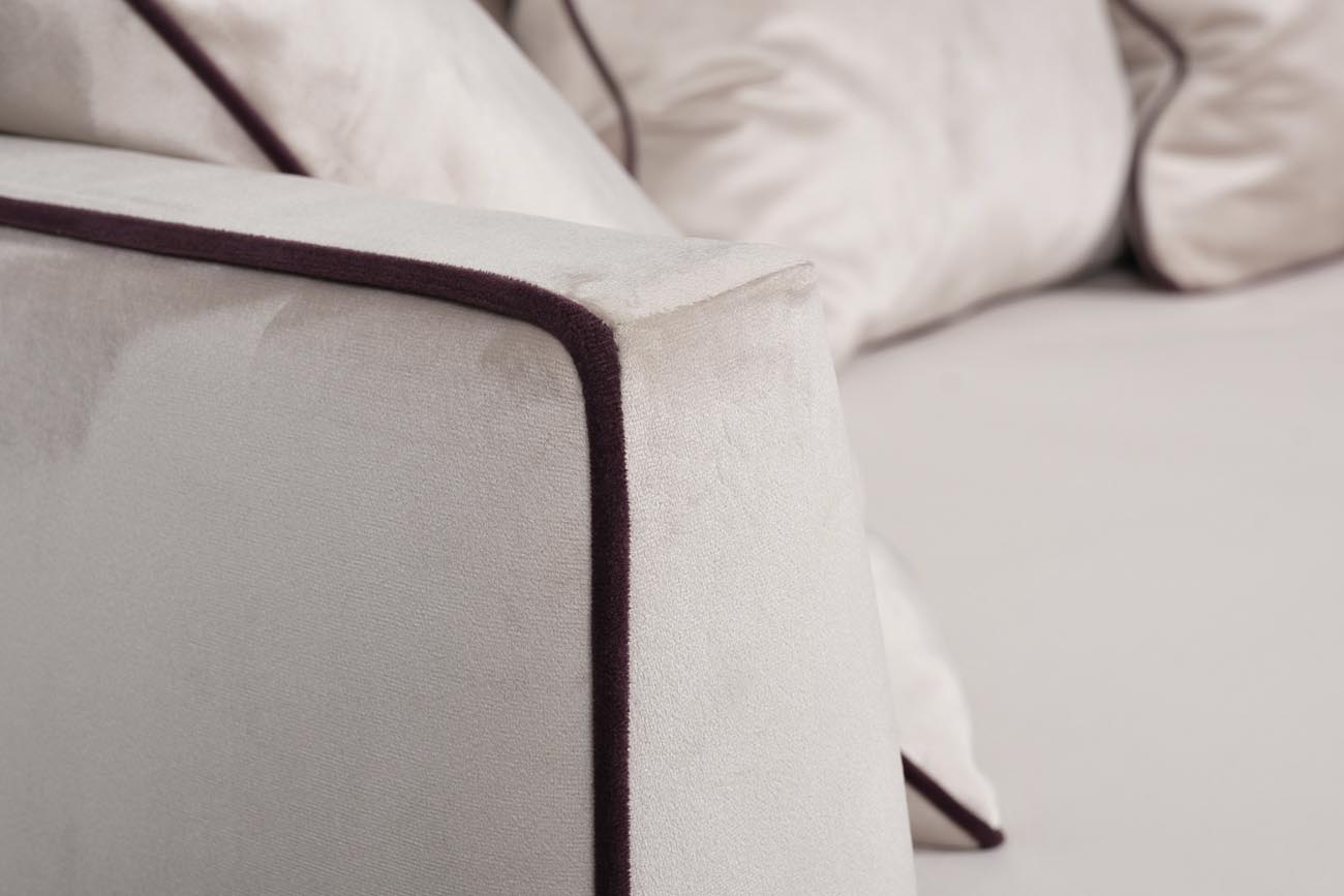 Диван Mores(K)кант трехместный раскладной, велюр бежевый Bel09