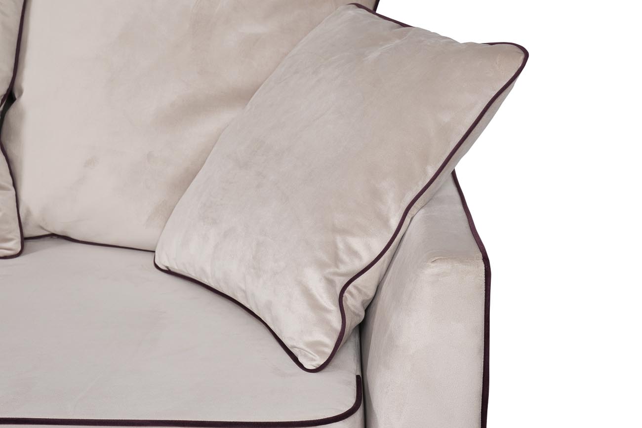 Диван Mores(K)кант трехместный раскладной, велюр бежевый Bel09