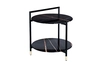 30B-871 BL Стол журнальный с полкой, черный