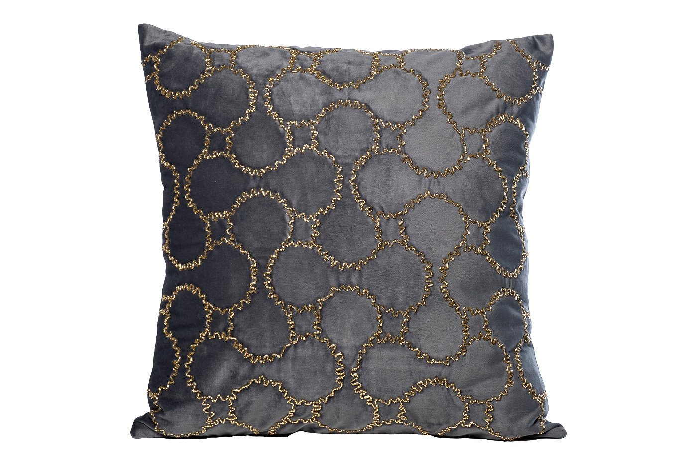 70SW-20507 Подушка с бисером "Восьмерки" синяя