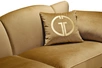 Диван Siena трехместный без механизма, велюр золотой Pad14