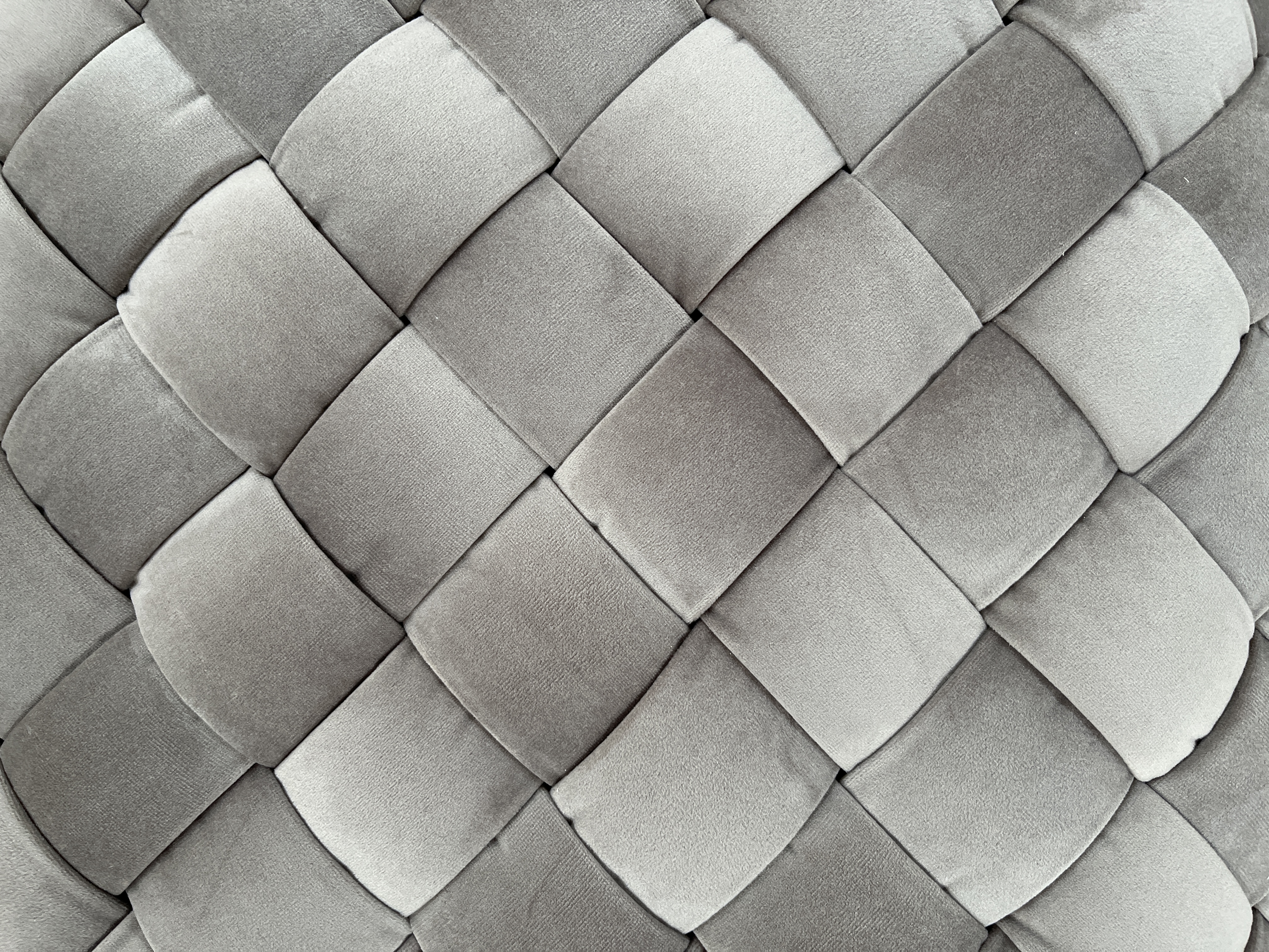 N-PUF-222 SVB Пуф плетеный, велюр светло-бежевый