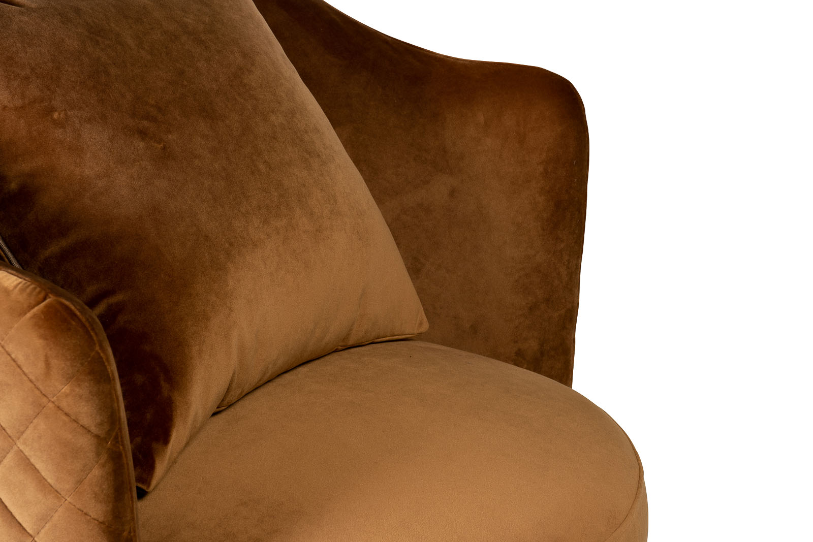 Кресло Verona Basic вращающееся, велюр золотой Pad14