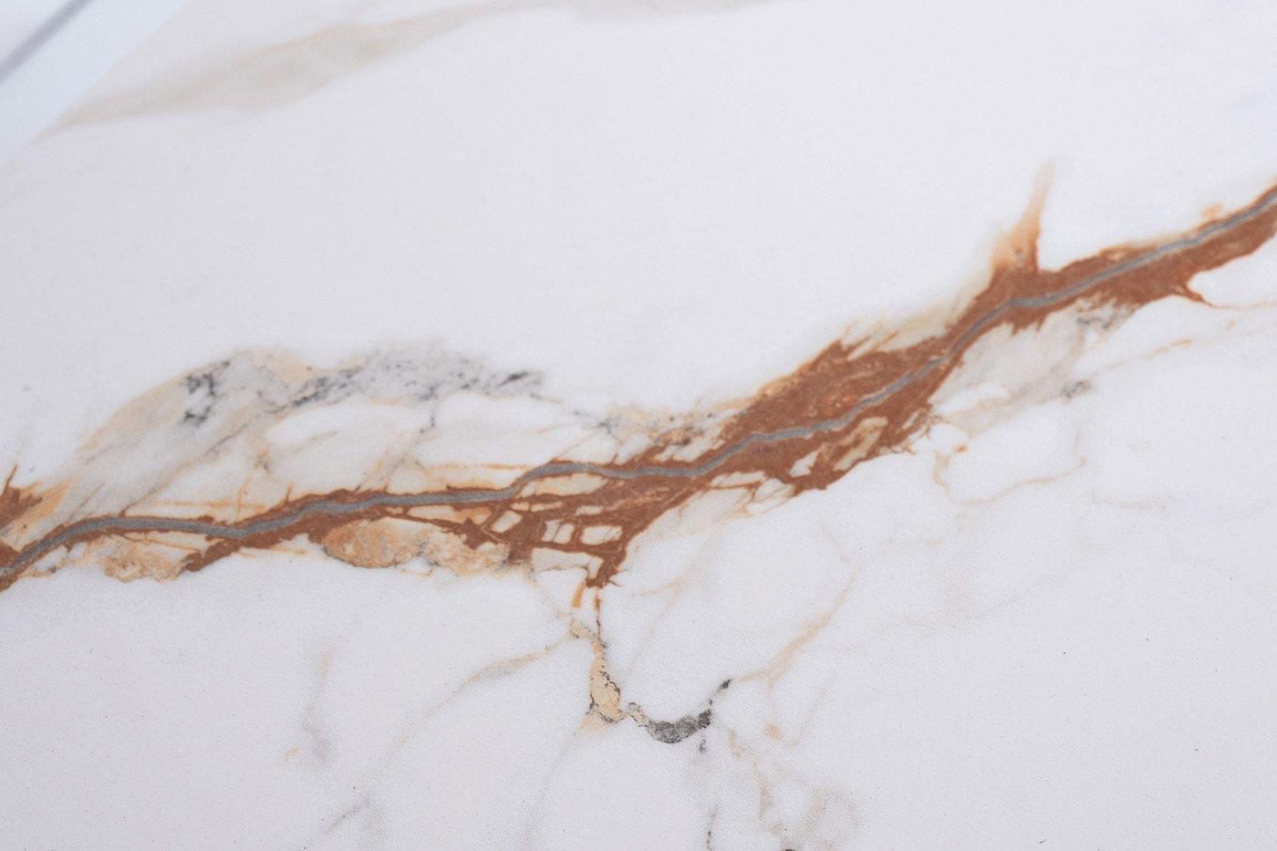 76AR-501L-STOL/ZH Стол журнальный овальный иск.камень белый