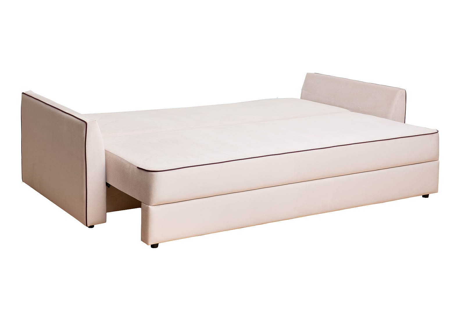 Диван Mores(K)кант трехместный раскладной, велюр бежевый Colton 002-BEG