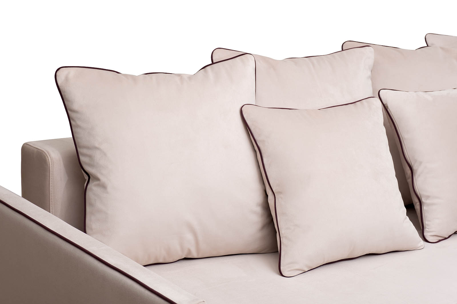 Диван Mores(K)кант трехместный раскладной, велюр бежевый Colton 002-BEG