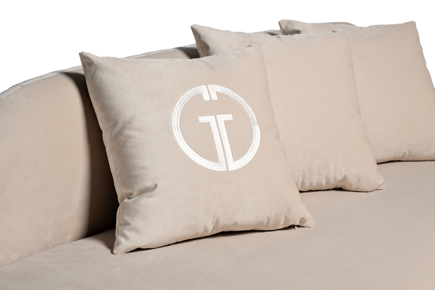 87YY-DIV2262 Диван Lea трехместный, велюр кремовый