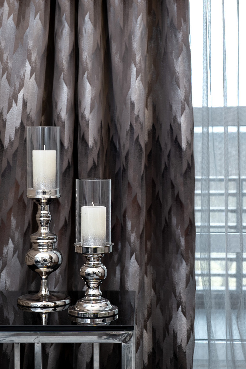 121GD-03603 Портьера CASCADA серая