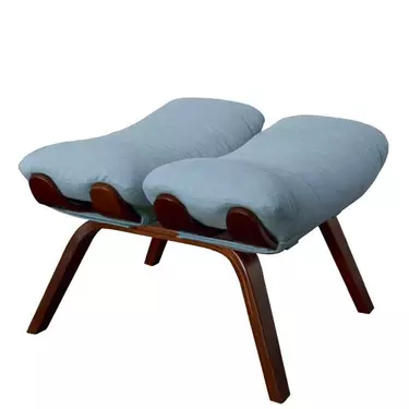  Пуф Эссента  фреш 11 голубой каркас  Орех