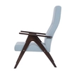  Кресло Оксола  фреш 11 голубой каркас  Орех