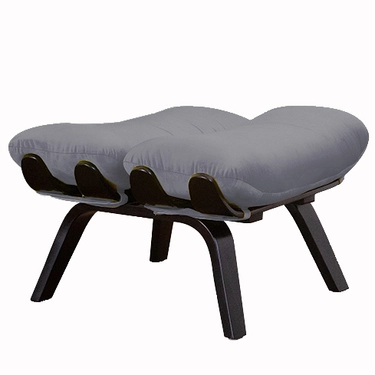  Пуф Эссента  Фреш 12 светло-серый каркас  Чёрный