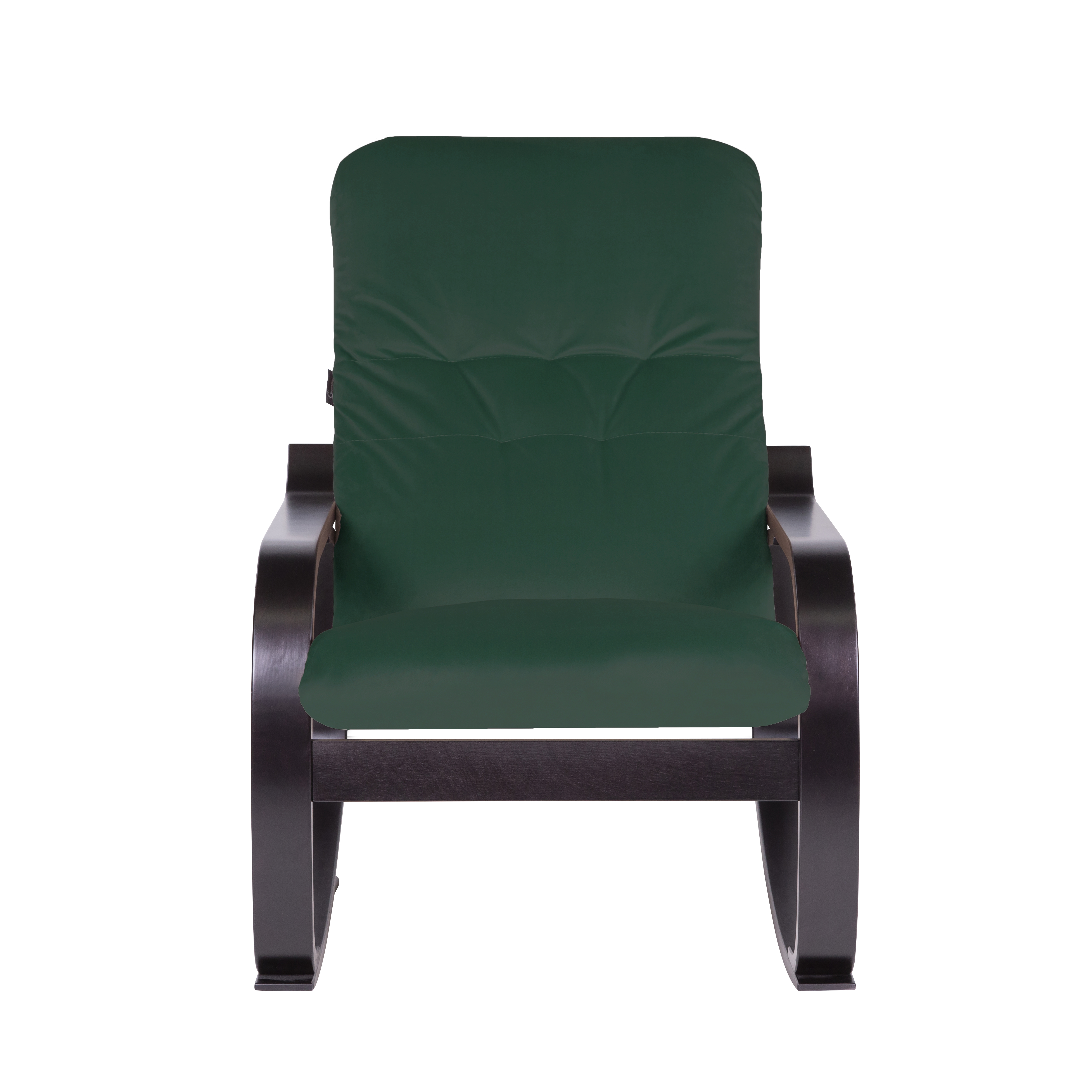 кресло-качалка Сайма Фреш 25 зелёный каркас Орех