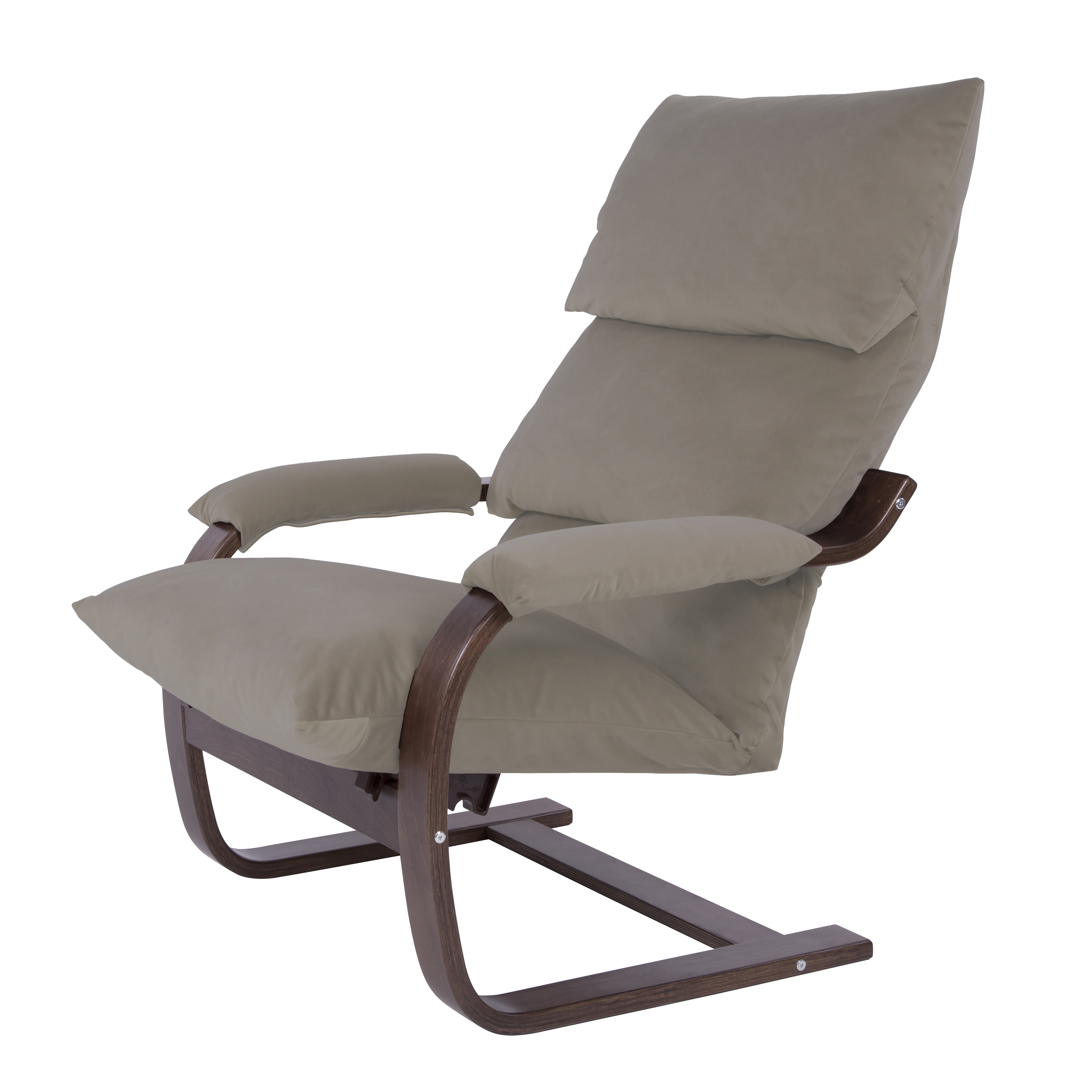 кресло Онега фреш 04 бежевый каркас Орех