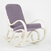  Кресло-качалка Муза  фреш 16 лавандовый каркас  Белый