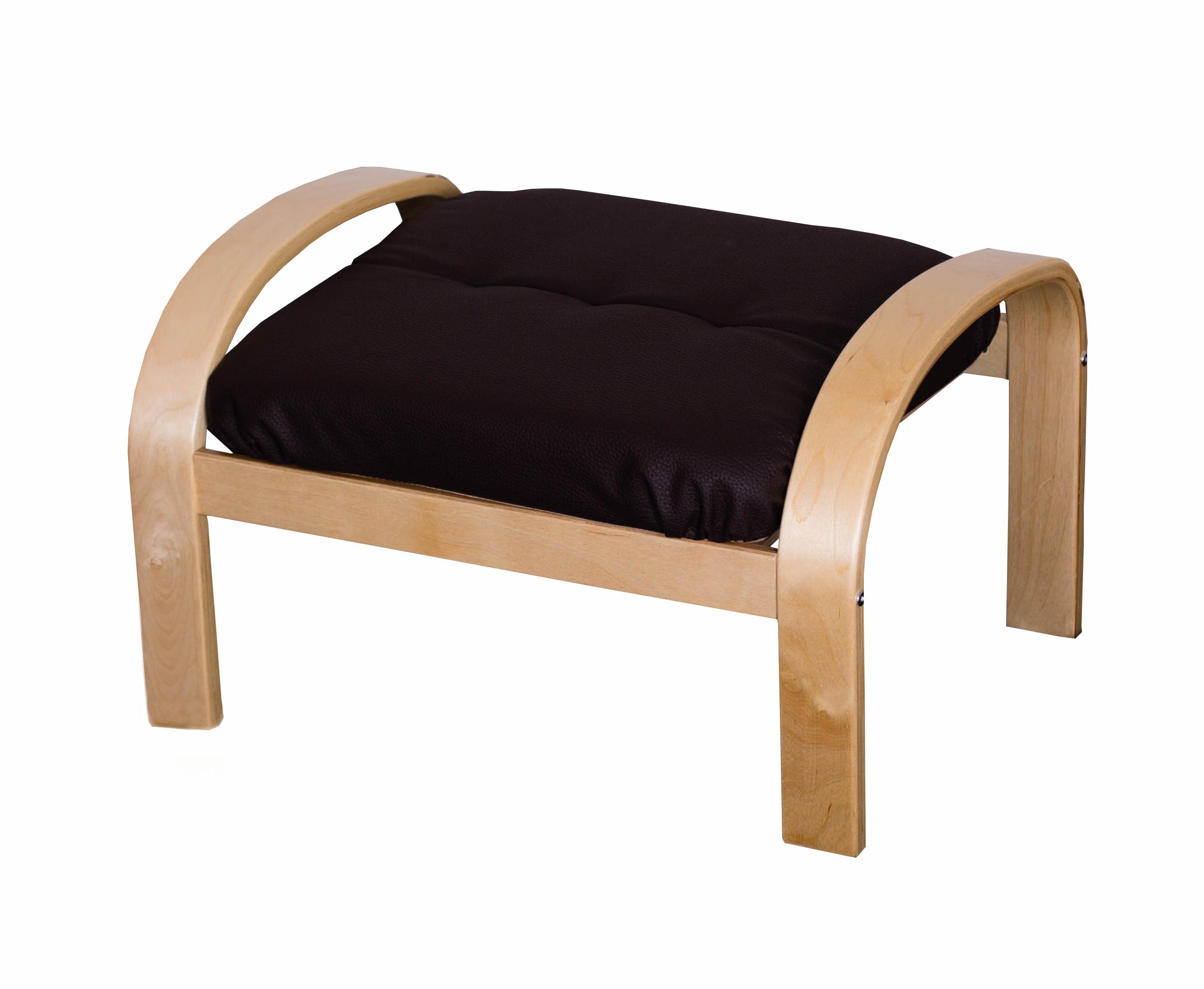 пуф Сайма Экокожа шоколад каркас Берёза белая