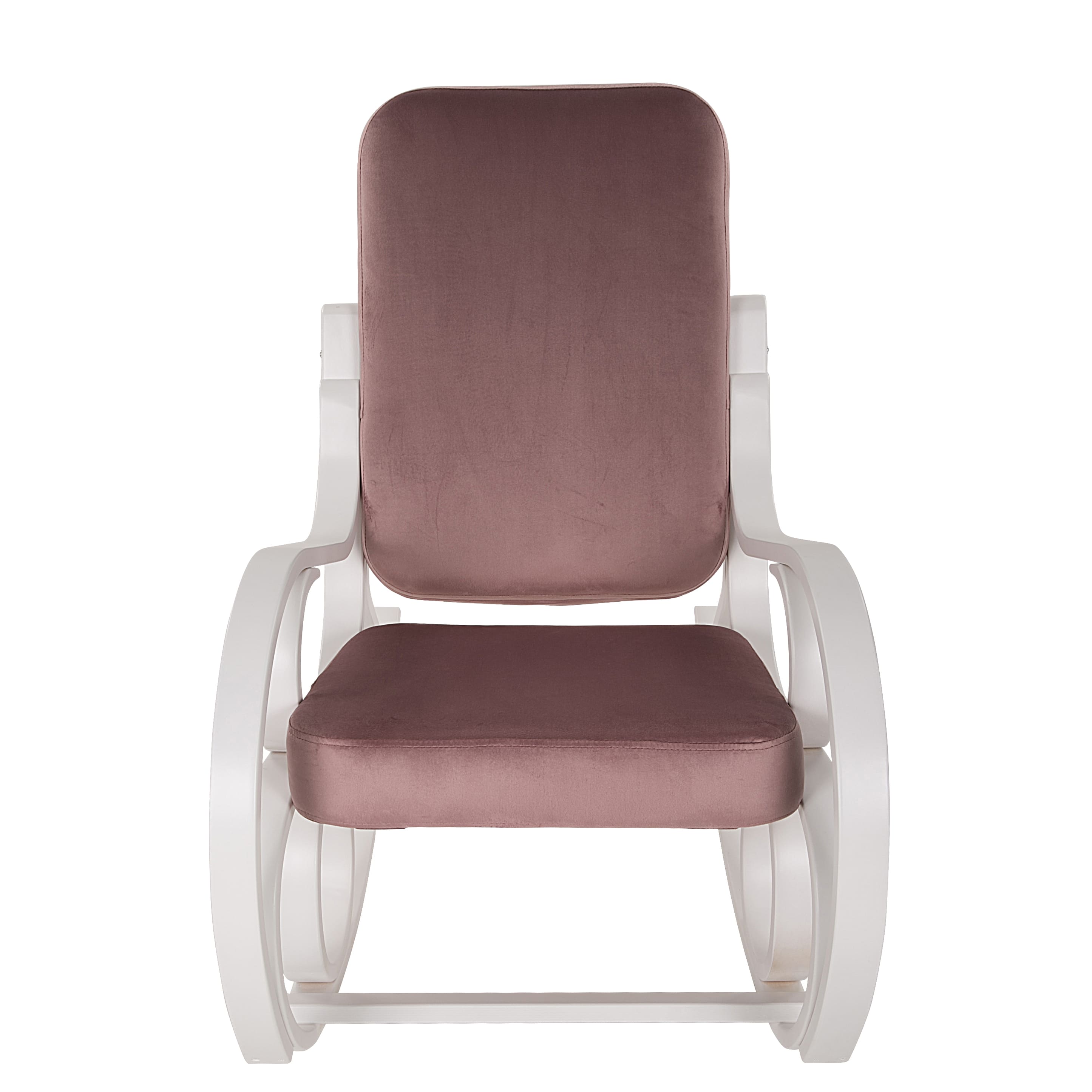 кресло-качалка Луиза Пудровый каркас Белый