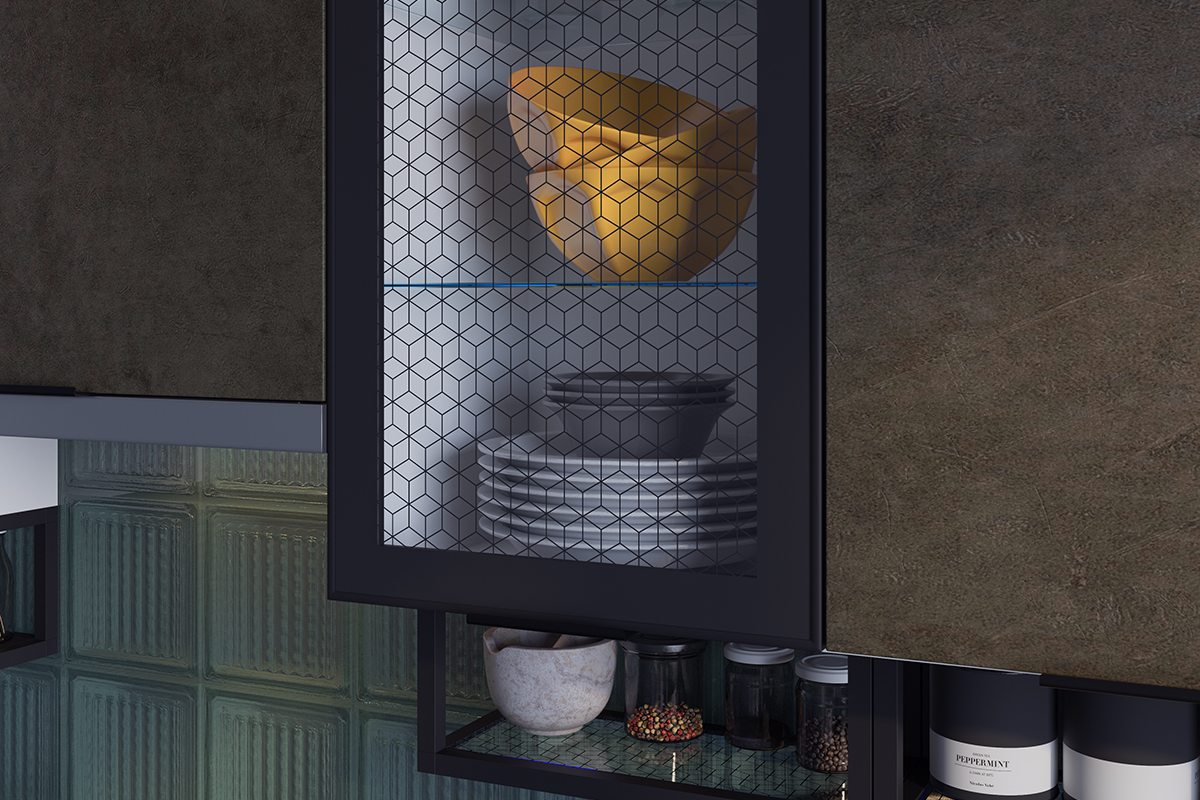 Кухонный гарнитур 3 "Стоун" (ширина 302 см)