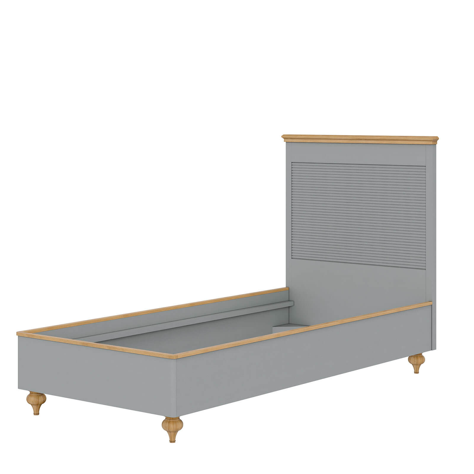 Кровать "Рандеву" МДФ 900 (серый 7042/антик 24)