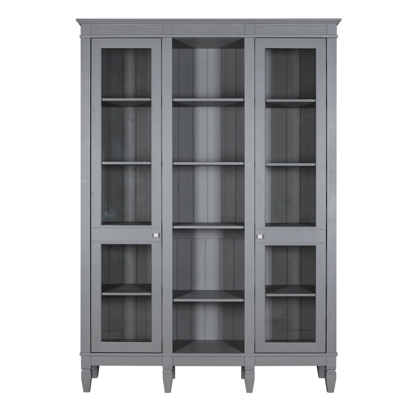 Стеллаж с 15 полками массив сосны "Ольса" 330/000 (серый 7042)