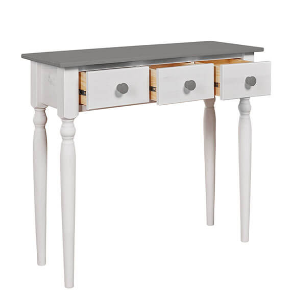 Стол туалетный Консолеа со стулом Форест (белый/серый)