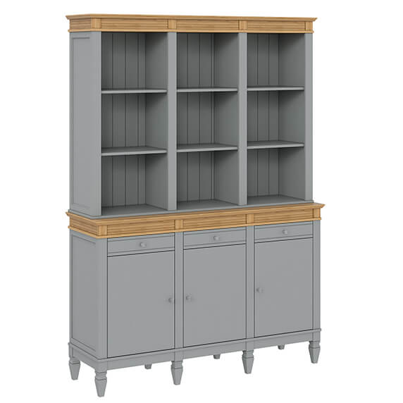 Буфет "Ольса" 300/333 (серый 7042/антик 24)