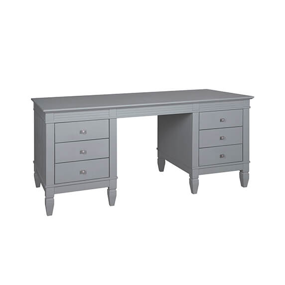 Стол письменный 6 ящиков "Ольса" 206 (серый 7042)