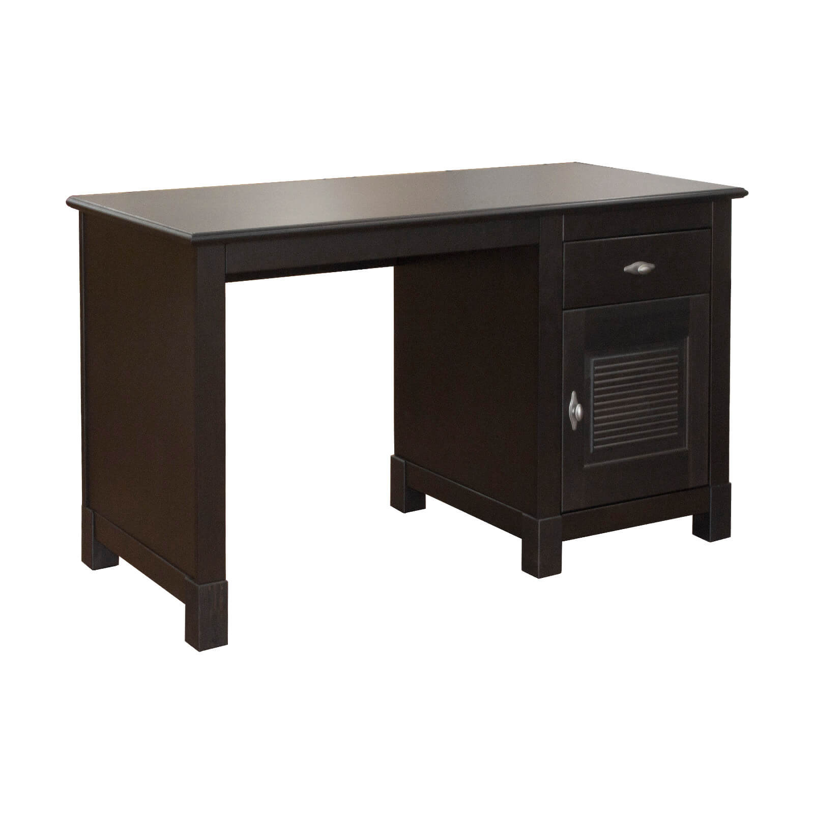 Стол письменный черный "Рауна" 11 1-тумбовый (колониал)